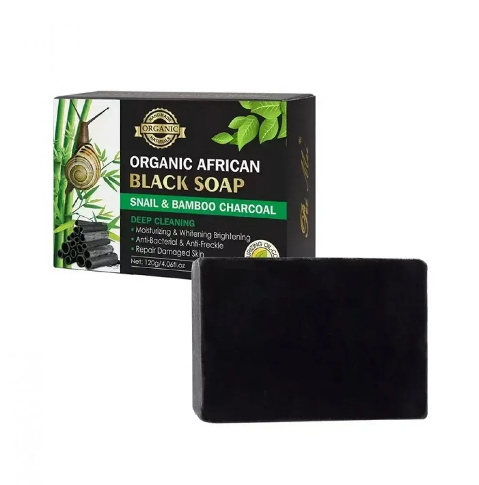 African Black Soap with Charcoal and Snail from Buy Me – 120 grams