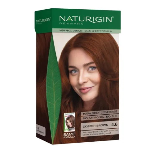Naturigin صبغة شعر عضوية من ناتوريجين، لون بني نحاسي 4.6