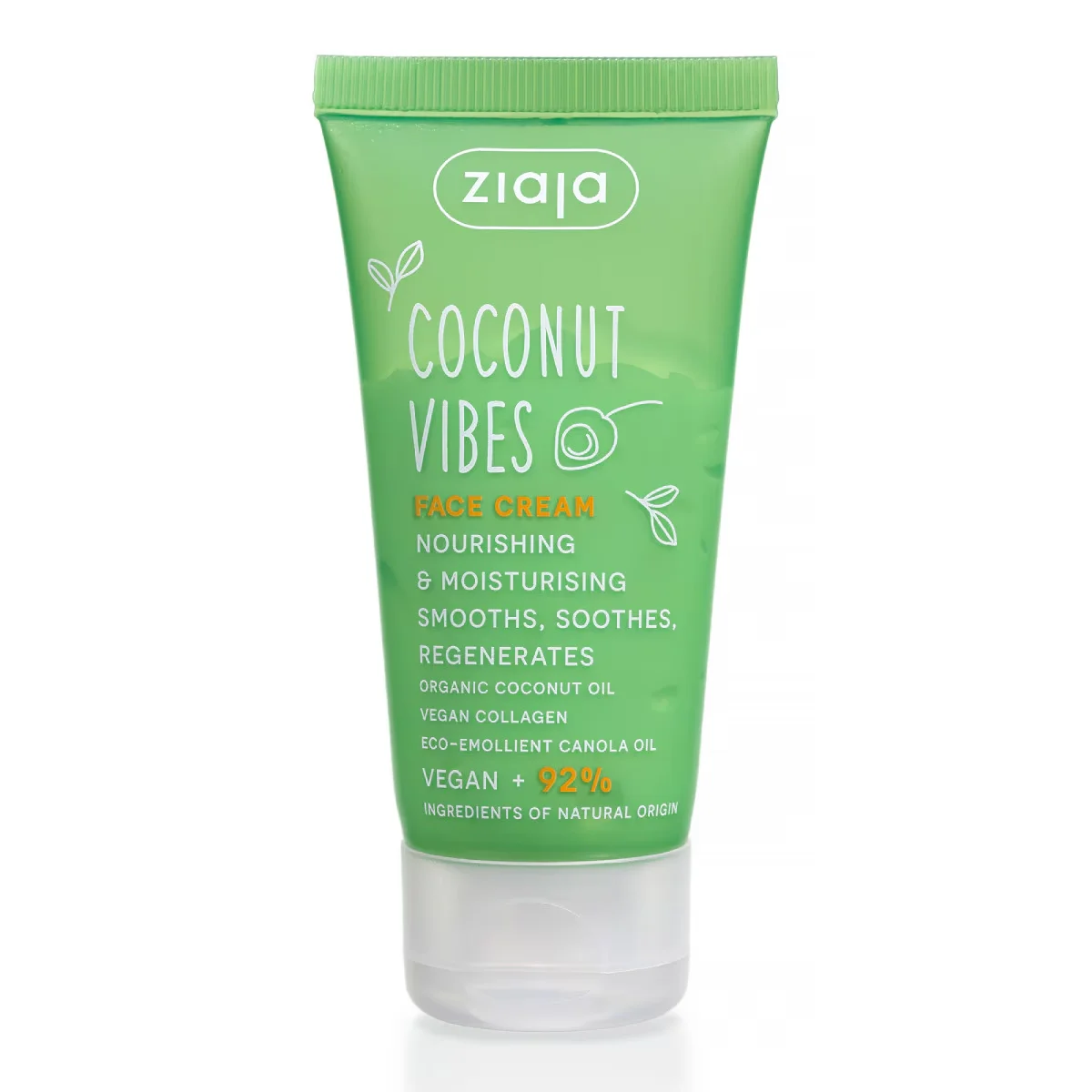 Ziaja Kokos Vibes Nährende Gesichtscreme mit Veganem Kollagen 50ml