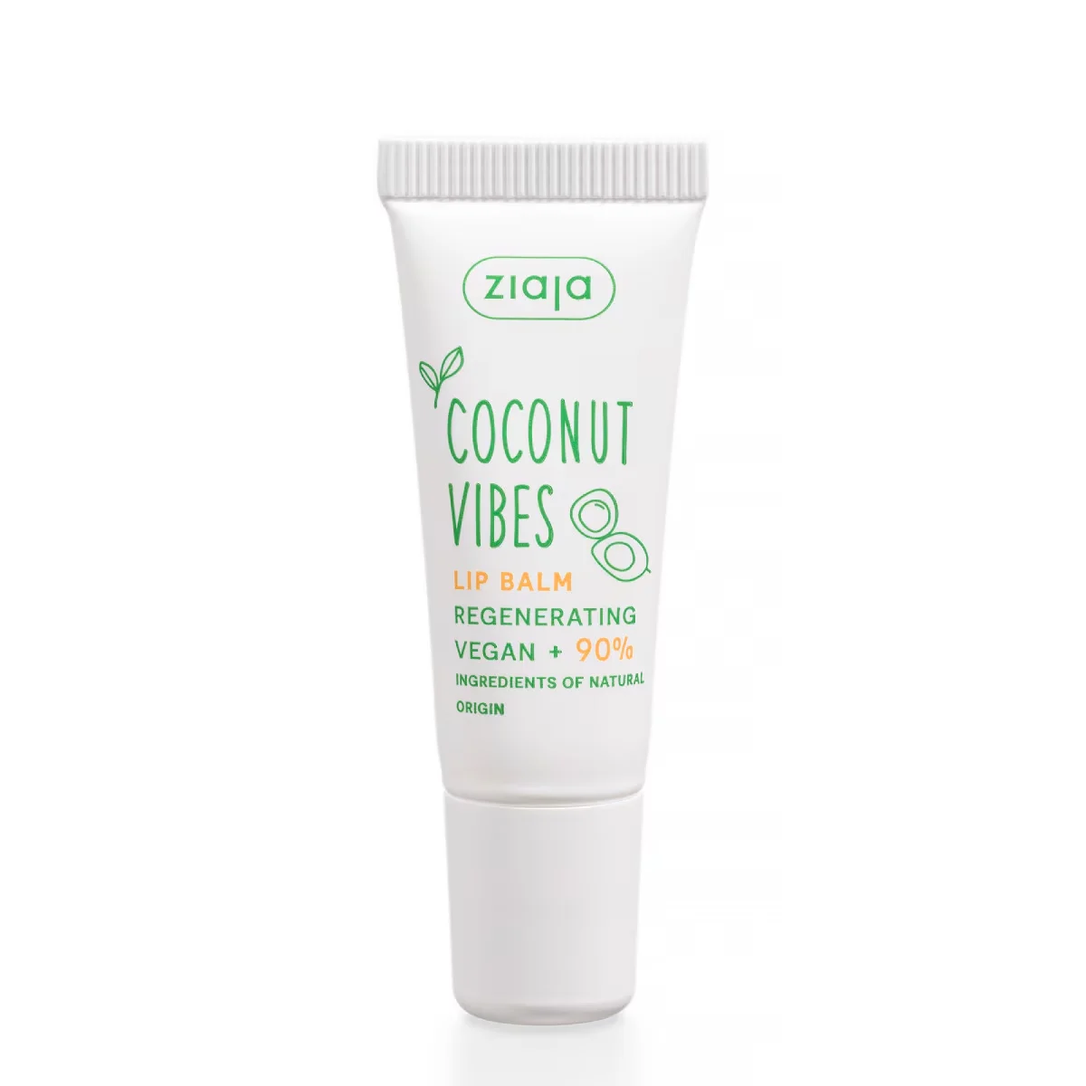 Ziaja Coconut Lip Balm 10ml - Vegan, Moisturizing & Nourishing