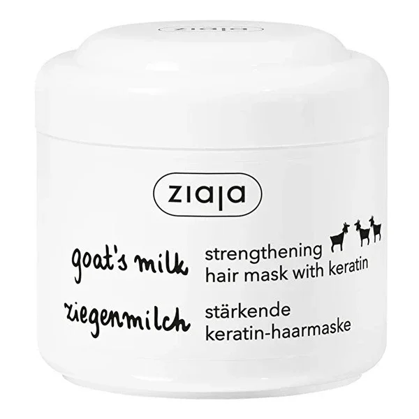 Ziaja Goat Milk Hair Mask for Dry and Dull Hair, Goat Milk and Keratin 200 ml