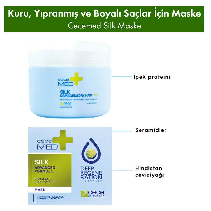 Cecemed Hair Mask For Dry, Damaged And Dyed Hair 200 ml