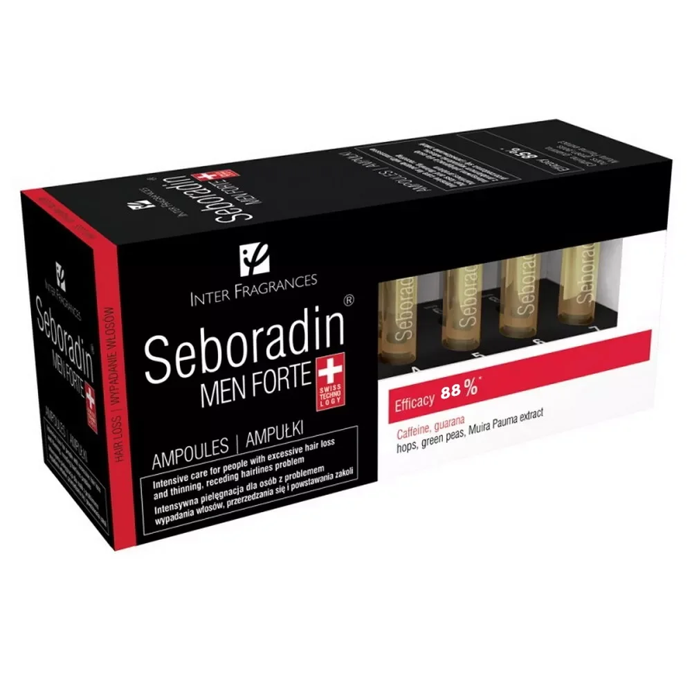Seboradin Hair Loss Treatment Ampoules for Men 400 ml, 14 Ampoules of 5.5 ml