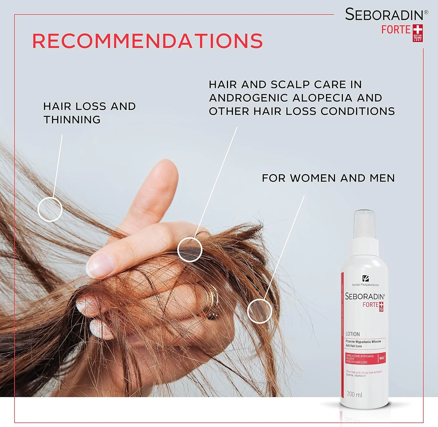 Haarstärkende und nährende Lotion gegen Haarausfall 200 ml von Seboradin