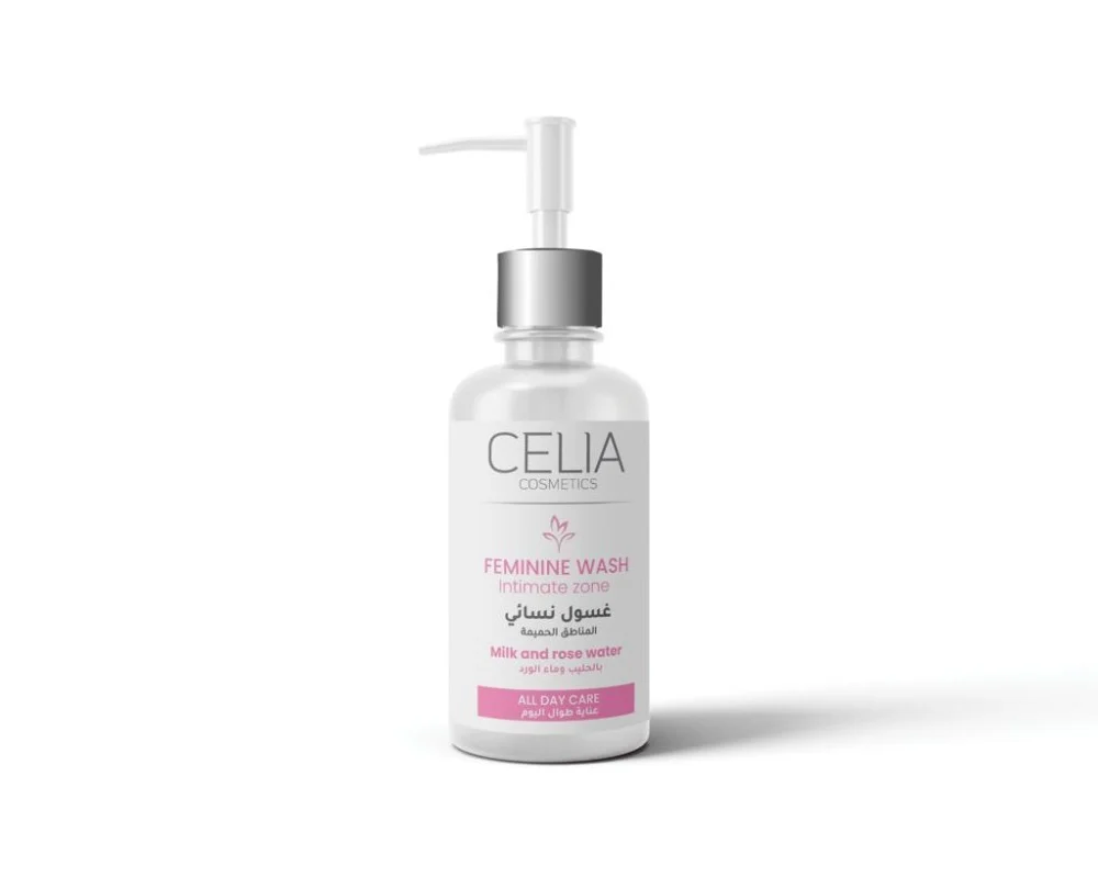 Celia Women's Intimate Area Cleanser with Milk and Rose Water, 180g
