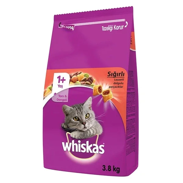 Whiskas Beef Cat Dry Food 3.8 kg