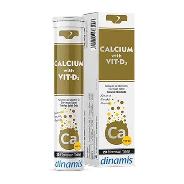 Dinamis Calcium With Vith-c Food Supplement 20 effervescent Tablets