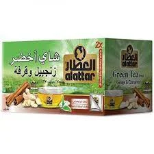 شاي أخضر بالزنجبيل والقرفة 20 كيس من العطار Al-Attar