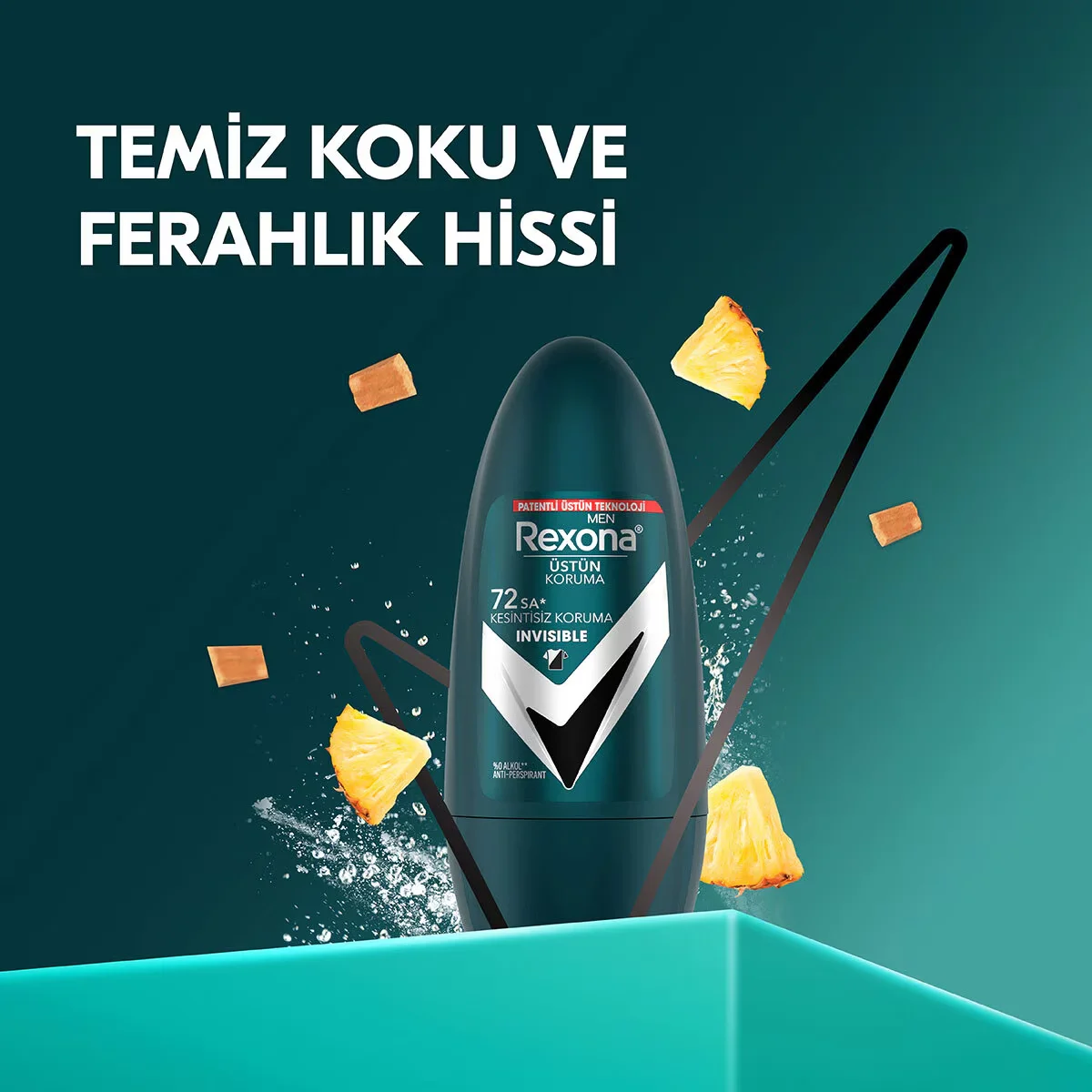 Rexona Superior Protection Men's Roll On Deodorant Invisible 72 Hours Continuous Protection 50 ml