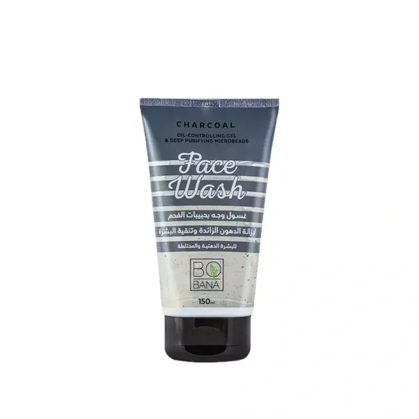 Charcoal Bead Facial Cleanser for Oil Removal and Skin Purification by Bobana 150ml