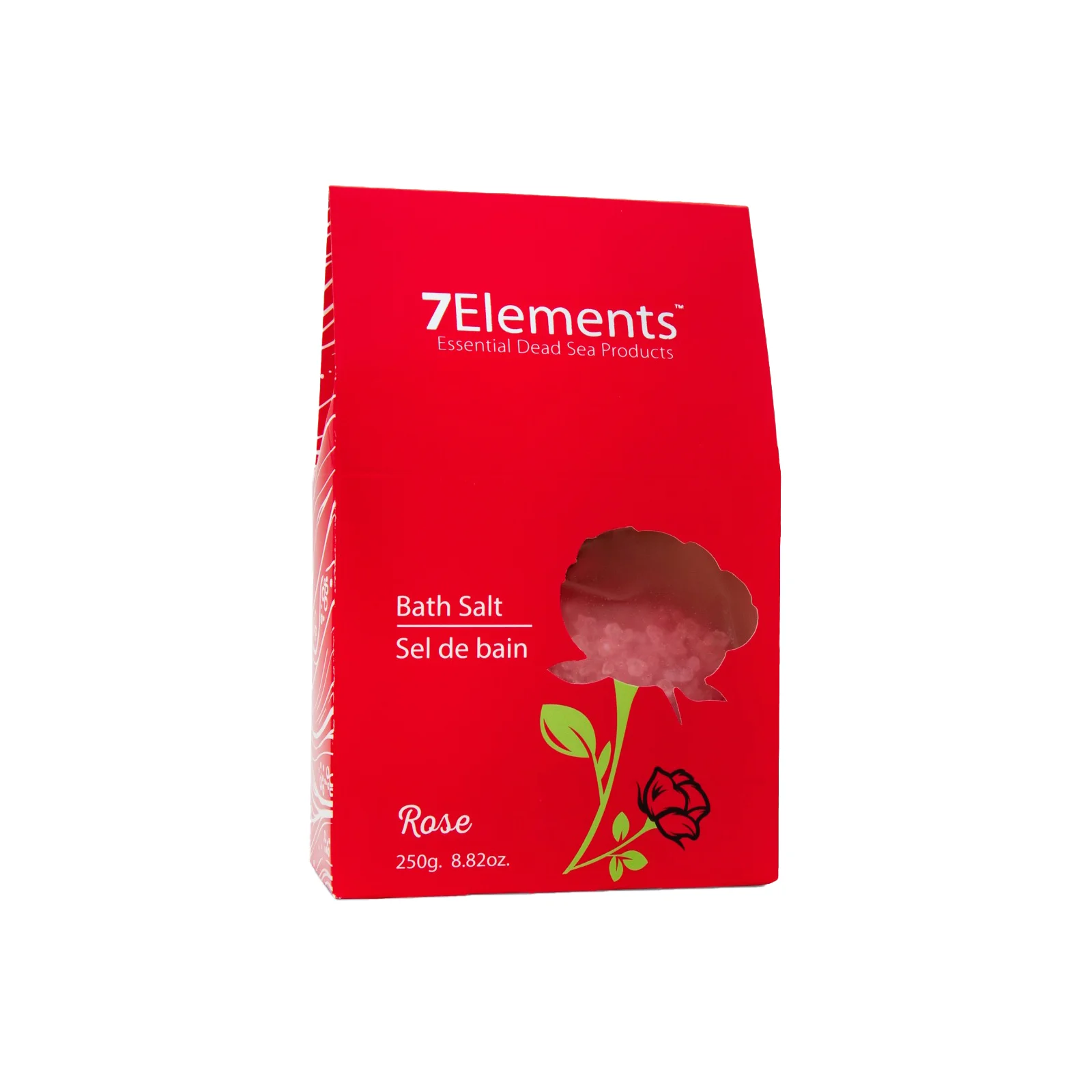 Dead Sea Bath Salt with Rose Scent - from 7 Elements 250 grams