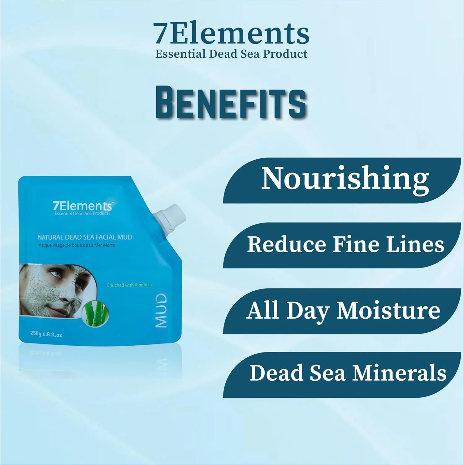 Dead Sea Mud Mask for Face with Aloe Vera - from 7 Elements 25 grams