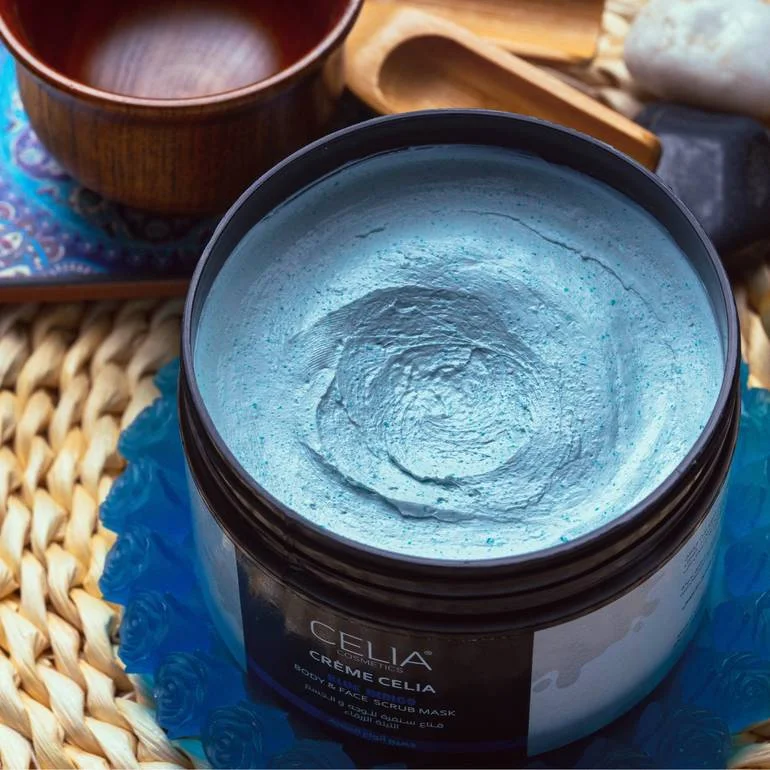 Celia Blue Indigo Body And Face Scrub Mask 500 ml