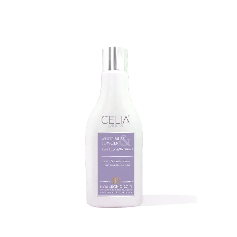 Musk And Powder Lotion That Moisturizes And Protects From The Sun With Spf 50 from Celia