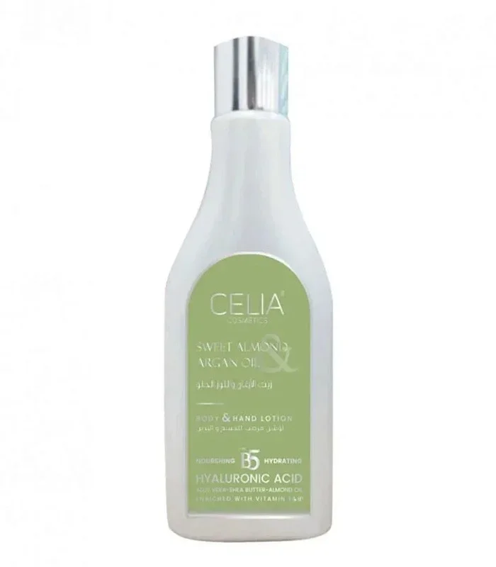 Celia Moisturizing Lotion for Body and Hands with Argan and Sweet Almond Oil - 200 ml