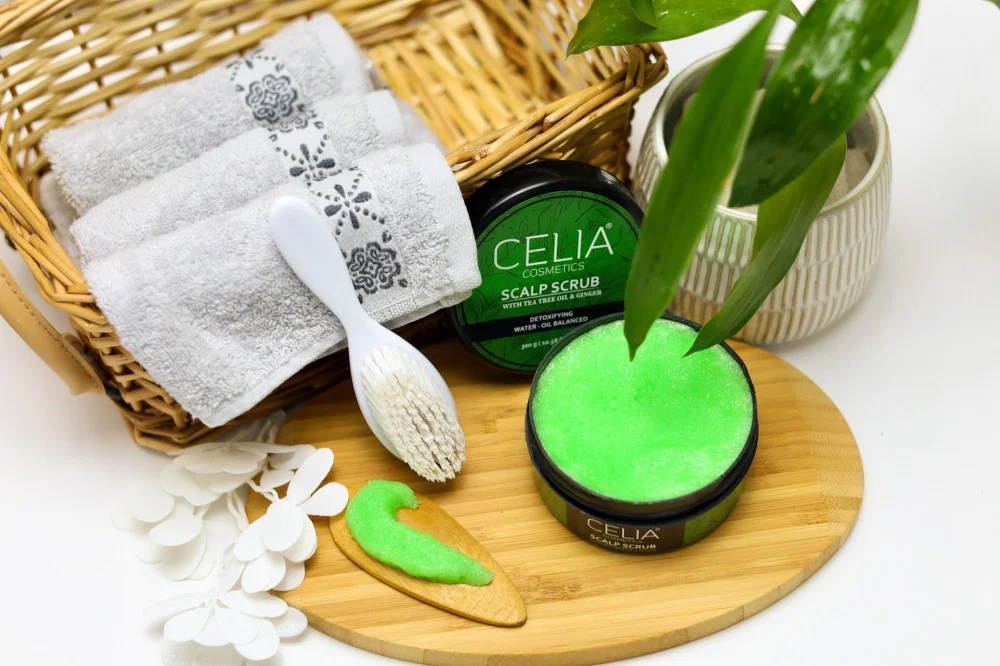 Скраб для кожи головы с маслом чайного дерева и имбирем 300г от Celia