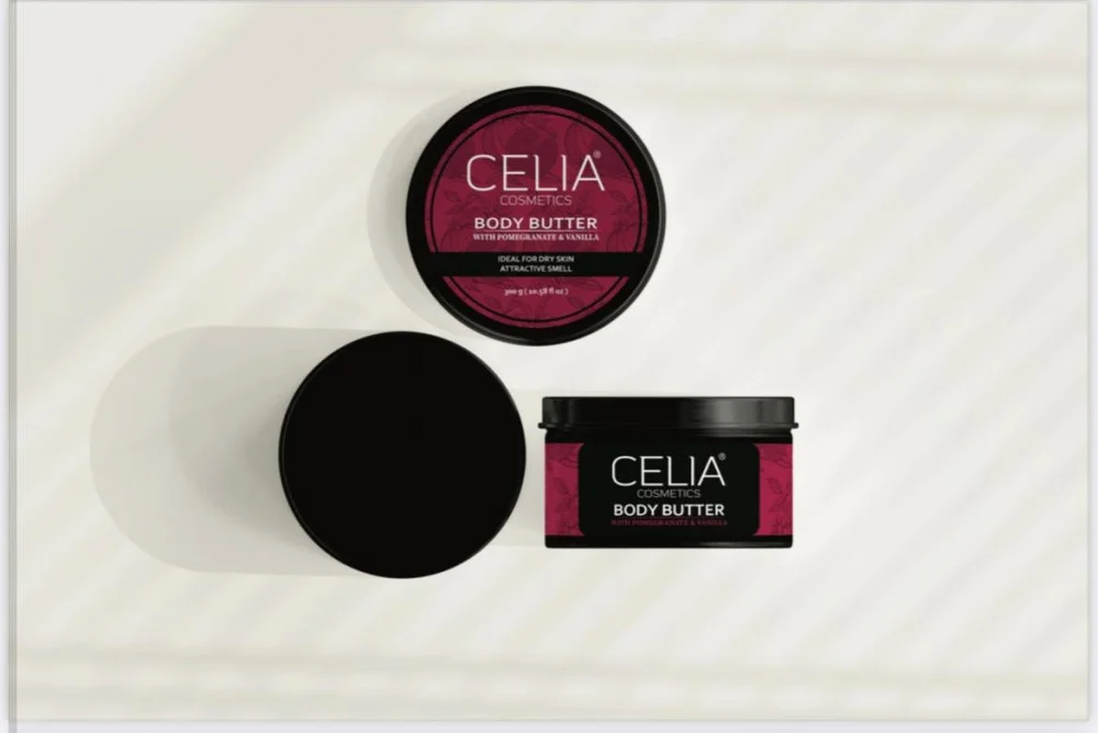 Celia Body Softening Butter with Pomegranate, Vanilla, Shea, and Cocoa 300g