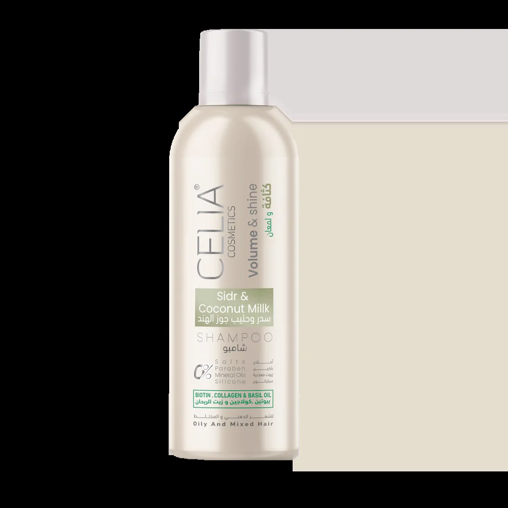 Celia 500ml Sidr and Coconut Milk Shampoo for Oily and Mixed Hair