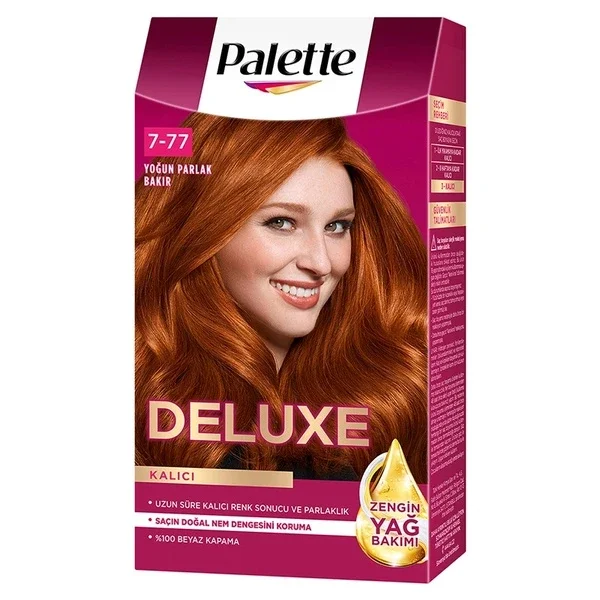 Palette Deluxe Hair Dye 7-77 intense Bright Copper