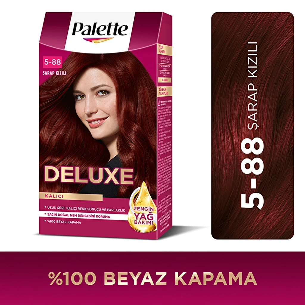 Palette Deluxe 5-889 Weinrot Haarfarbe - Langanhaltende Farbe &amp; Glanz