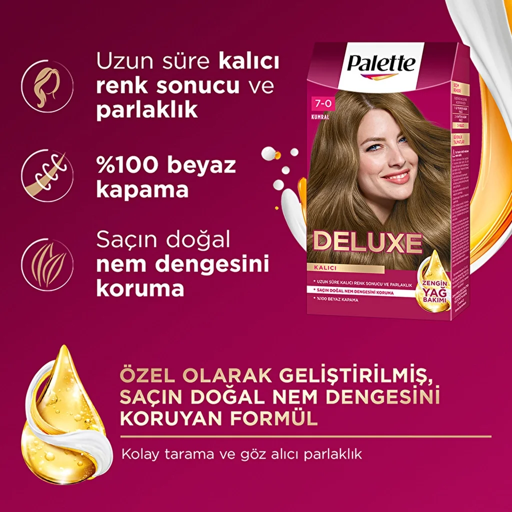 Краска для волос Palette Deluxe 7-0 блондин