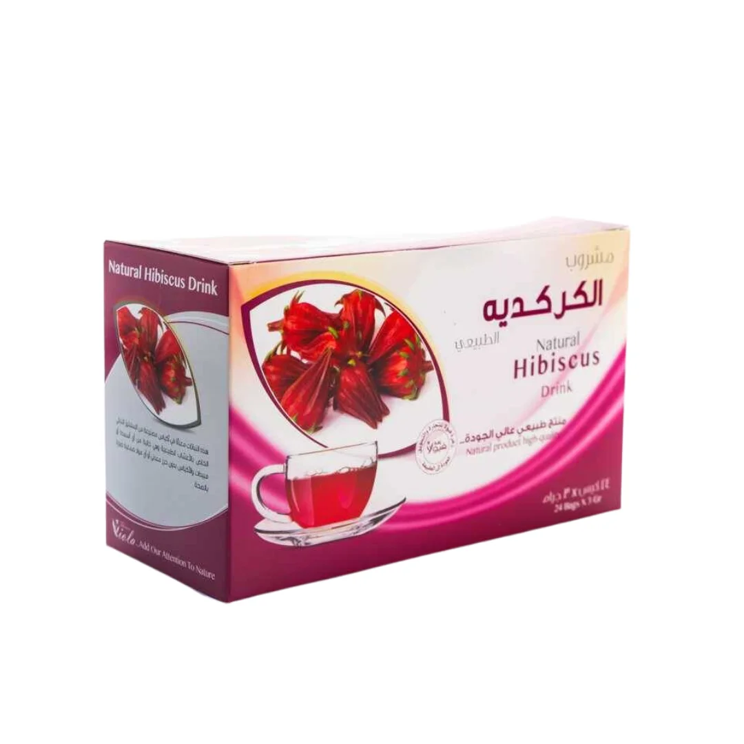 Natural Hibiscus Drink from Viola Flower, 24 Bags