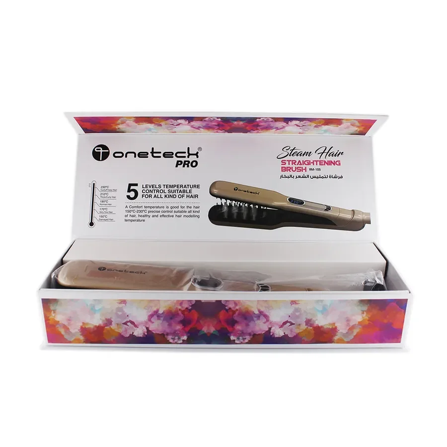 Oneteck Steam Hair Straightener Brush 1 pcs