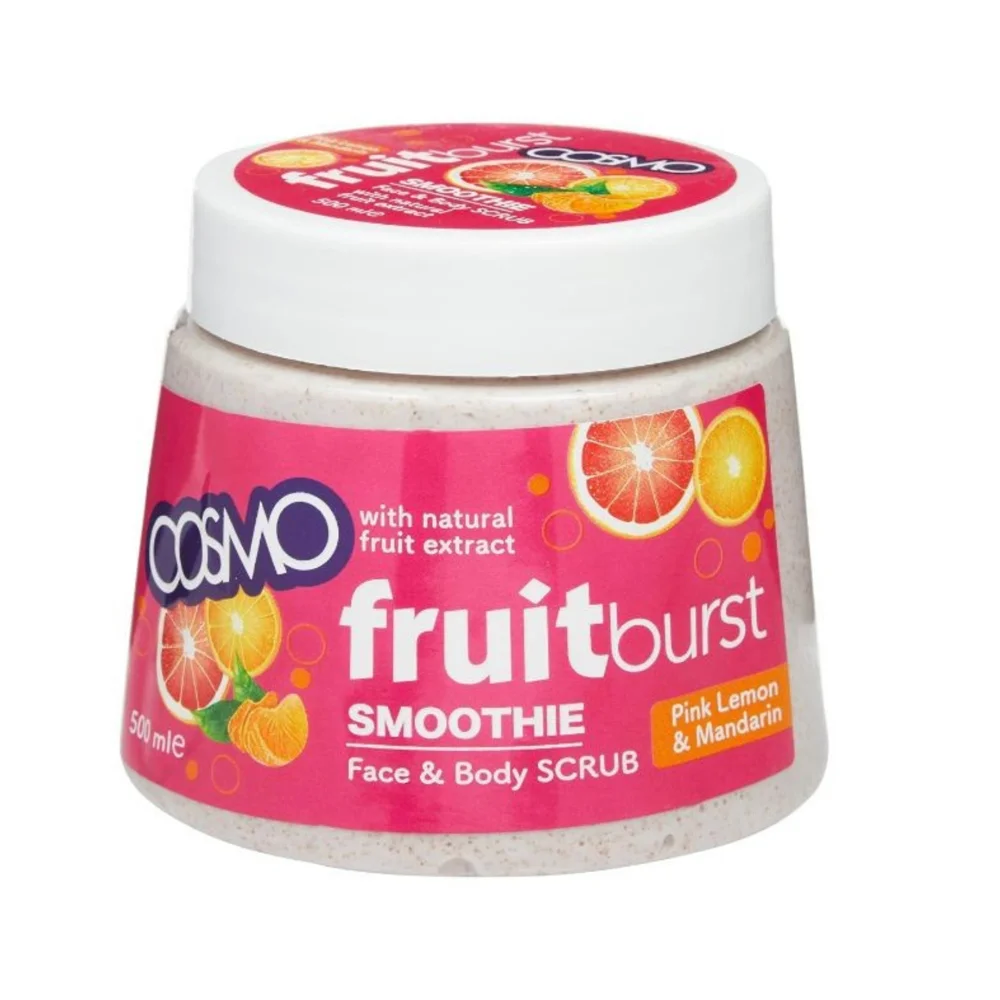 Cosmo Soft and Shine Pink Lemon and Mandarin Face and Body Scrub, 500 ml