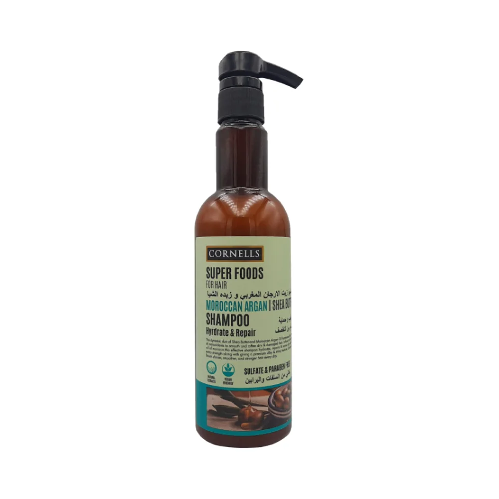 Moroccan Argan Oil and Shea Butter Shampoo by Cornels Superfoods 500 ml