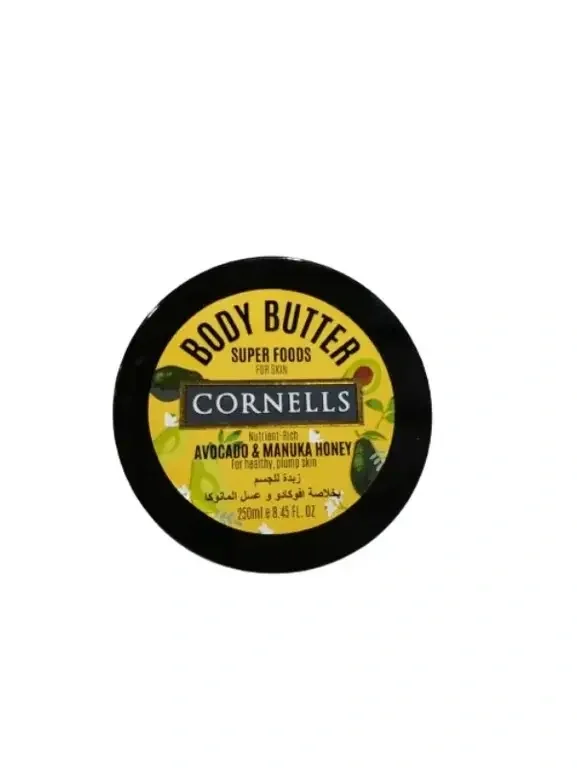 Body Butter with Avocado Extract and Manuka Honey, by Cornel's Foods 250ml