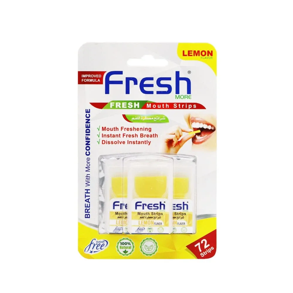 Fresh Lemon Flavor Mouth Strips - 72 Strips