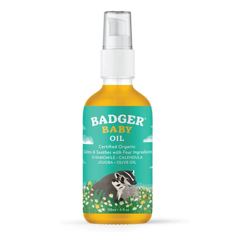 Badger Babyöl 118ml - Natürlicher Feuchtigkeitsspender für empfindliche Haut