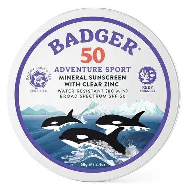 Badger Adventure Sports SPF 50 Sunscreen - 68g Tube