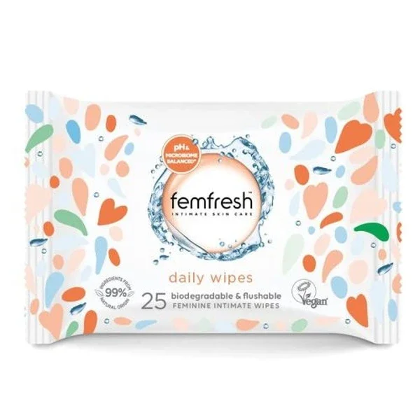 Femfresh External Genital Area Wet Wipes 25 pcs