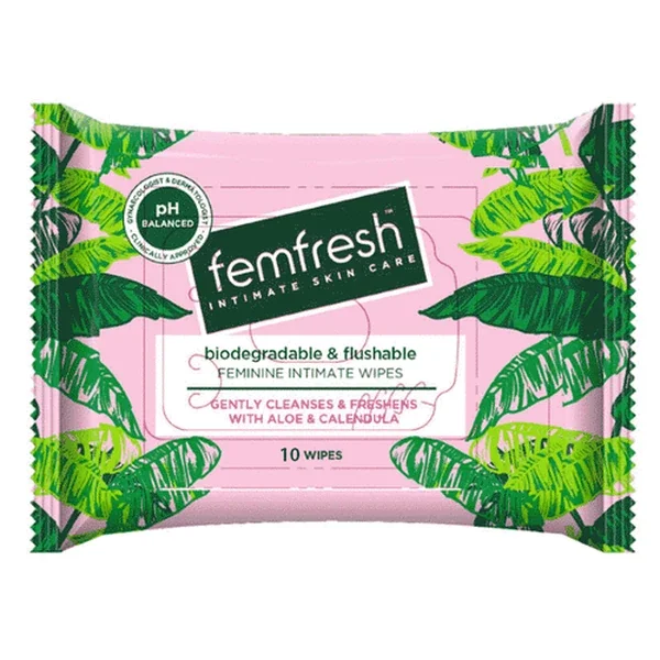 Femfresh External Genital Area Wet Wipes 10 pcs
