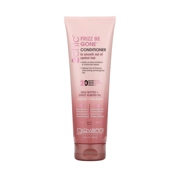 Giovanni 2 Chic Frizz Be Gone Hair Smoothing and Styling Balm with Shea Butter and Sweet Almond Oil - 250 ml