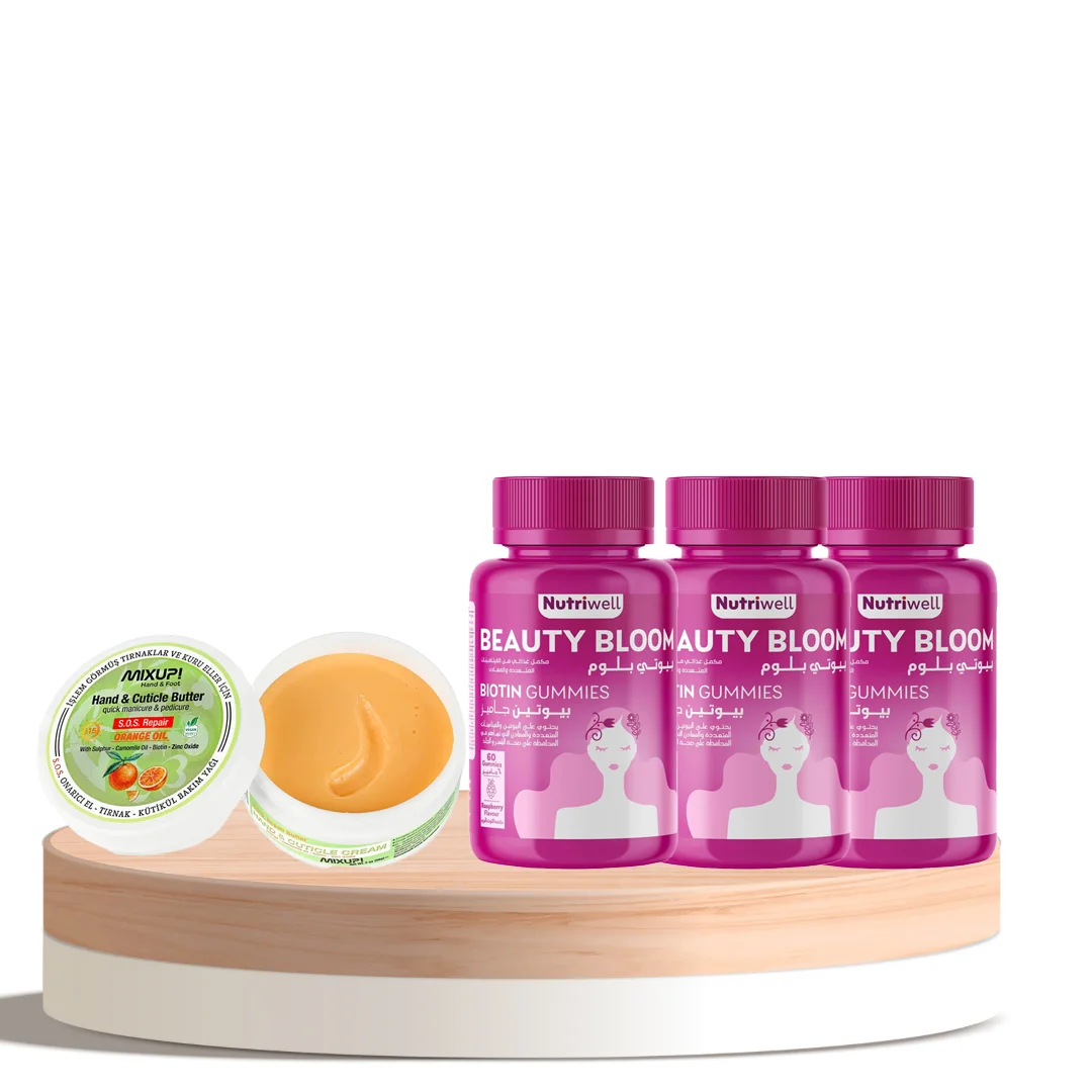 Nutri-Well كورس تطويل الشعر و الاظافر 4منتجات