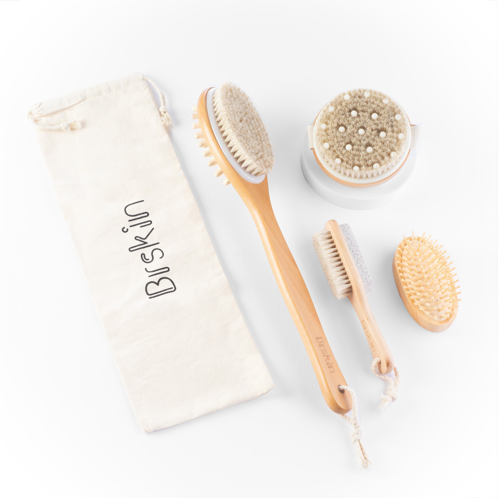 Natural Ingredient Bath Brush Set from Perskin