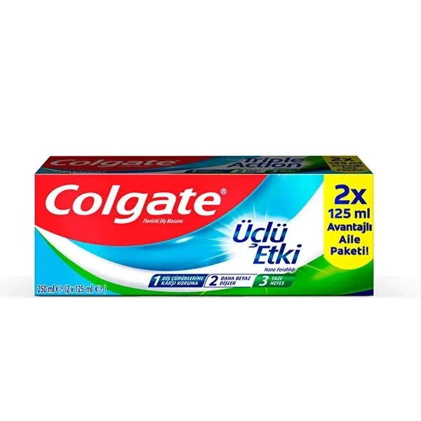 Colgate Triple Action Toothpaste 125ml x2 - Cavity Protection, Whitening, Fresh Breath