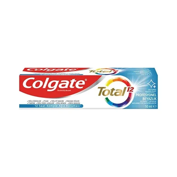 Colgate Total Whitening Toothpaste 50ml - 12-Hour Protection