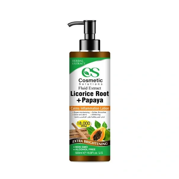 Body Lotion with Licorice Root and Papaya Extract by Cosmetic Solution 500 ml