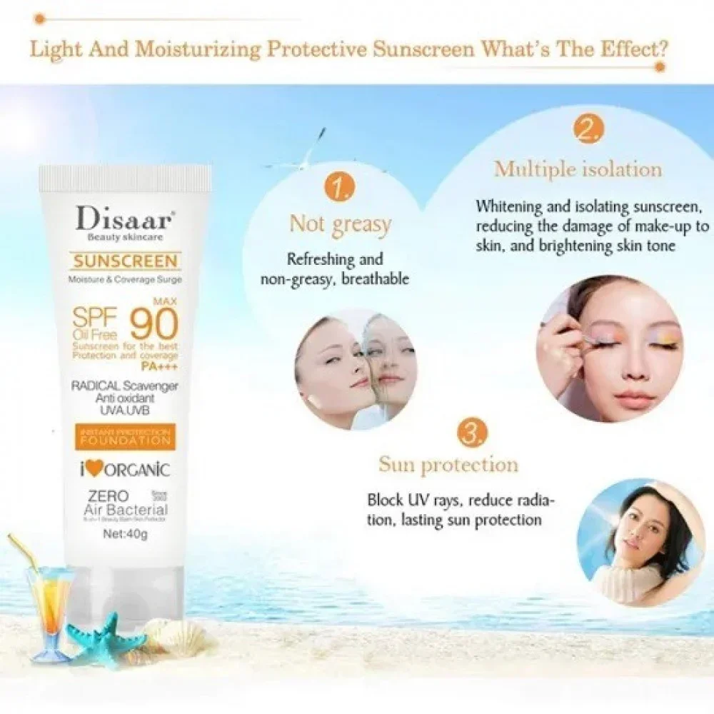Feuchtigkeitsspendende Sonnencreme LSF 90+++ 40g von Desar