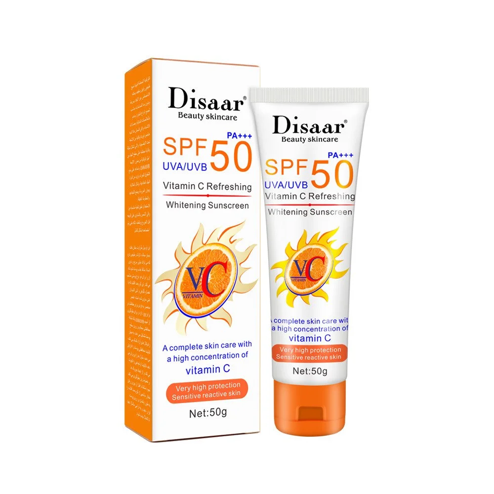 Desar Sunscreen Cream SPF 50 and Skin Brightening with Vitamin C, 50g