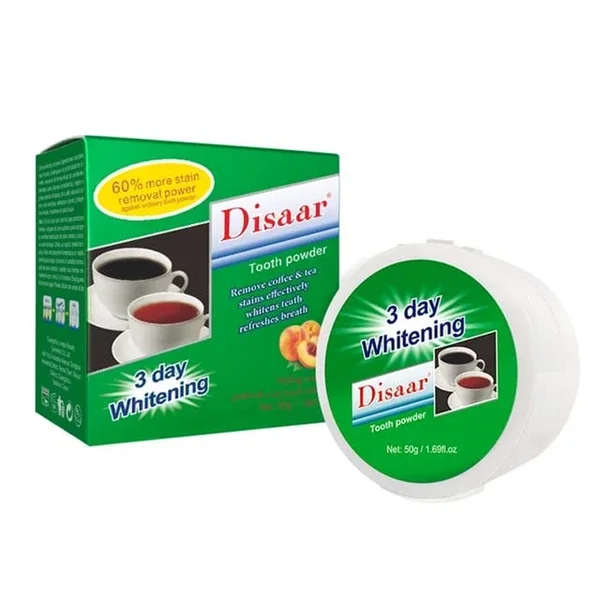 Disaar Whitening Tooth Powder For Tea And Coffee Stain Treatment 50 g