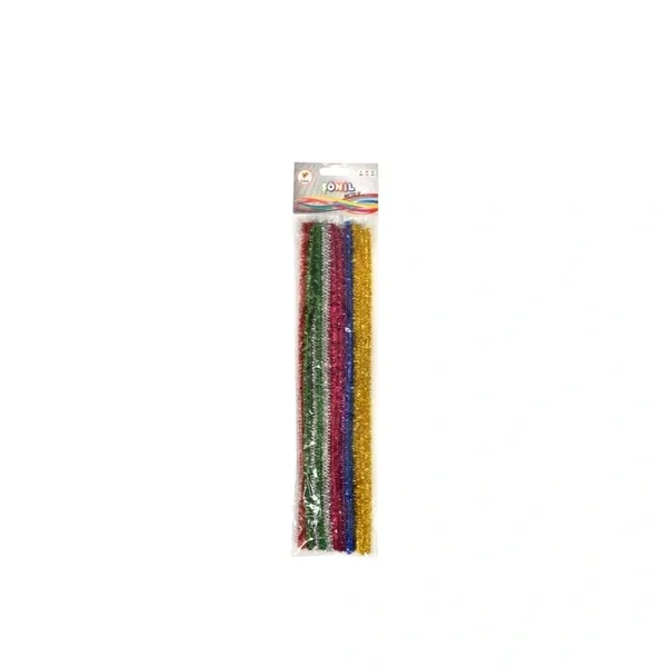 Lino Chenille 30 cm 25 pcs 6 mm Metallic
