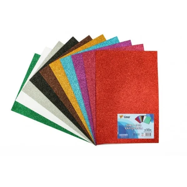 Lino Eva 20 x 30 cm 10 colors 2 mm Glitter Adhesive 10-pack