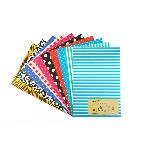 Lino Photocard Mixed Patterned 6 patterns 10 pcs (23 x 33 cm)