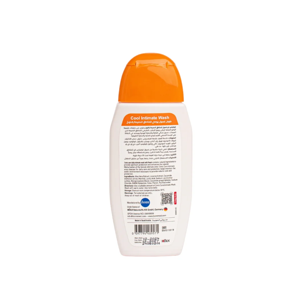 Daily Intimate Wash with Peach for Women by Kofix - 215 ml