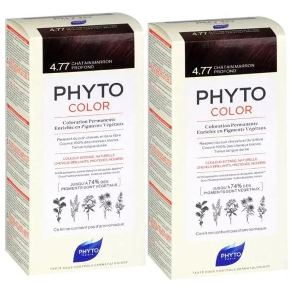 Phyto Phytocolor Herbal Hair Color 4.77 intense Chestnut Copper - 2 nd 40% Off