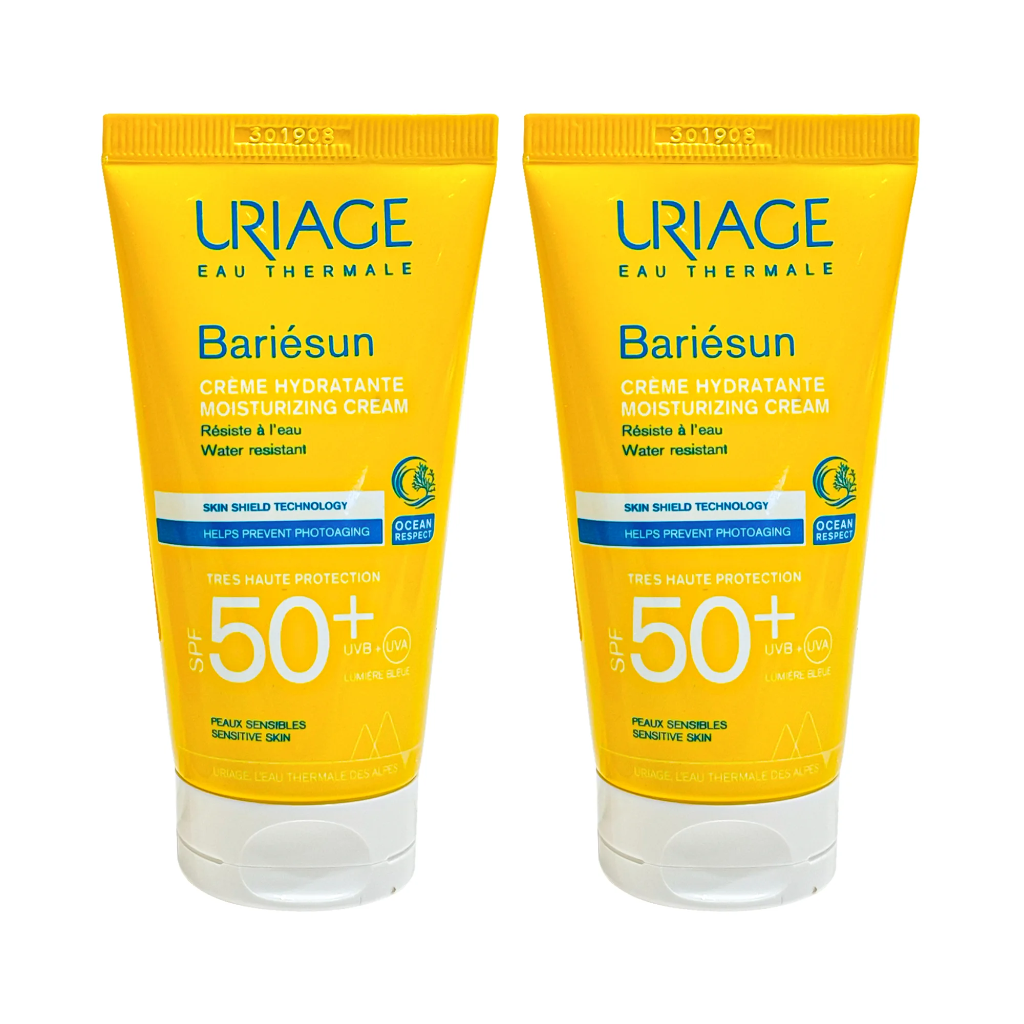 Uriage Paris Sun Protection Moisturizing Cream SPF 50 Water-Resistant 50 ml 1+1 Free
